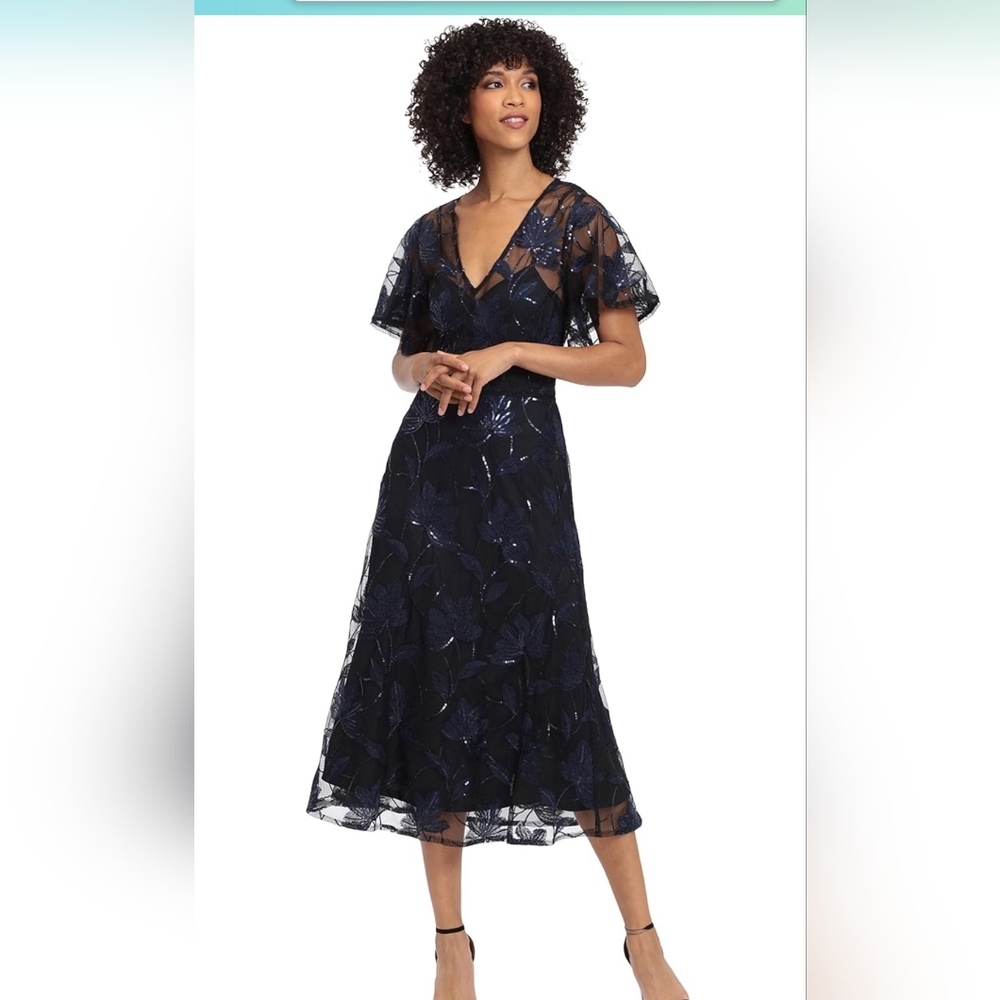 Gorgeous Navy Sparkly Cocktail Dress sz 12